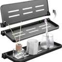 3 Pack RV Aluminum Fold Down Wall Shelf, Sturdy Wall Mounted Folding Shelf Foldable Camper Accessory for Bathroom Kitchen Bedroom Organization RV Furniture Parts Hardware for Inside (15.7 x 5)
