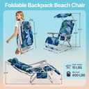 Suteck Zero Gravity Beach Chair with Canopy, Backpack Beach Chairs for Adults, Lightweight Adjustable Reclining Beach Chair with Shade, Folding Lay Flat Chair for Beach Poolside Outdoor