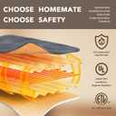 Homemate Electric Heated Blanket Queen Size - 84"x90" Heating Blanket Queen Size Dual Control 1/2/4/6/8 Hours Auto-Off 10 Heat Level Over-Heat Protection Flannel Sherpa ETL Certification