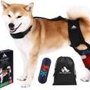 Universal Dog Knee Brace with Hot/Cold Therapy Pack, Adjustable, Breathable, Extra Comfortable Collar with Stabilising Back Brace (Medium)