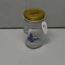 KIDELI Butterfly Jar That Moves, LED Light Romantic Glass Animated Butterfly in a Jar Gift Decoration (Blue)