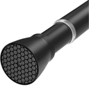 Black Spring Curtain Tension Rod 18-39 inch,Small Tension Rod for Windows,No Drilling Spring Tension rod,Adjustable Curtain Rod Tension Rod