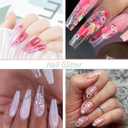 2 x LuckForever 4 Boxes Iridescent Spring/Summer Glitter Sequins Holographic Letter Glitter Peach Heart/Pentagram Glitter Mixed Glitter DIY Design Manicure Decorations Sets for Nail Art/Craft/Makeup. (colored)