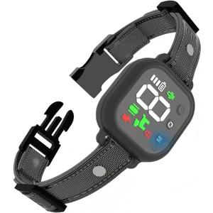 Noobark Dog Bark Collar,Smart No Anti-Bark Dog Collar with 4 Modes&8 Sensitivity Levels,Rechargeable Bark Collar for Small Medium Large Dogs (Black)
