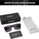 ZENOTTIC Polarized Sunglasses for Men Lightweight TR90 Frame UV400 Protection Square Sun Glasses