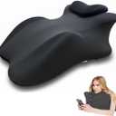Large Body Pillow, Couples Pillow,27°Angle Perfect Position Wedge Ergonomic Contoured Support Pillows, Multi-Functional Memory Foam Wedge Back Support, Prone Pillows for Sleeping,Reading,Massage