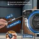 DEWENWILS Extension Cord Reel with Twist-lock Stopper, Brighter Triple Tap Outlet Heavy Duty Power Retractable Cord Reel, 180 Swivel Bracket for Ceiling or Wall Mount, ETL Listed, Black