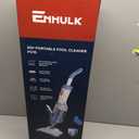ENHULK Pool Vacuum for Above Ground Pool, Upgraded 13.4" Wide Head & Telescopic Pole, 18.5 GPM Powerful Suction, 60 Mins Runtime, Cordless Handheld Rechargeable Pool Cleaner for Inground Pools, PC15