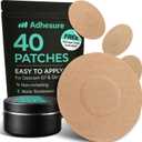 Adhesive Patches for Dexcom G7 & Stelo CGM - Waterproof & Sweatproof Over Patches - Overpatches for Continuous Glucose Monitor Sensor Protection, Tan - 40 Patches