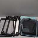 Small Dog Carrier for Puppy Yorkshire Softshell Car Transport Chihuahua Carry Cage 18-inch Collapsible Doggie Vet Visit Crate Easy Load Roomy Pet Carrier Bag Kennel Dog Essentials Teal (Turquoise)