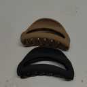 2Pcs Silicone Hair Clips for Women Semicircle Shape Soft Hair Claw Clips Brown Black Matter Hair Barrettes Strong Grip Soft Silicone Hair Accessories Shark Clip for Thin Hair and Thick Hair