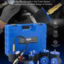 Orion Motor Tech Turbo System Leakage Tester Kit, 10pc Turbo Boost Leak Tester Set with 4 Pairs of Stepped Adapters 1-3/8" to 3-1/2", Turbo Pressure Leakage Tester for Cooling Emissions Exhaust Pipes