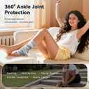 Ankle Brace for Men & Women [X-Shaped Compression & Breathable Mesh] Adjustable Ankle Compression Sleeve With 2 Gel Pads,Ankle wrap for Plantar Fasciitis Relief, Achilles Tendonitis, Swelling, Pain Relief & Injury Recover (Large, Gray)