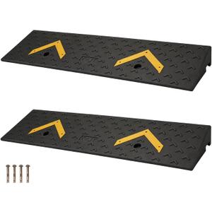 Rubber Curb Ramps 3 in Rise 2 Pack
Threshold Ramp for Driveway Wheelchair Riding Mower Doorways Garage Sidewalks,Ramps for Car Truck Motorcycle Bike,7000lb Load