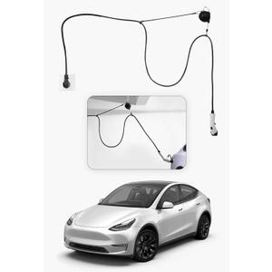 EV Charging Cable Holder - EV Connector Retractor Overhead Retractable Organizer Management System for Universal EVs for Tesla Model 3/Y for Cybertruck for Rivian for Ioniq 5/6 for Kia EV6
