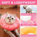 Hpetppy Cat Cone Collar Soft, Cat Recovery Collar for Wound Healing Cute Donut Adjustable Kittens Cones to Stop Licking Comfortable Lightweight Neck Elizabethan Collars for Cats Kittens After Surgery