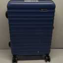 Amazon Basics 21" Hardside Carry-On Luggage, Hardshell Suitcase With Wheels, Expandable For Up to 25% More Space, With Scratch-Resistant Surface, Four Multi-directional Wheels, Navy Blue