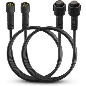 YEEGO DIRECT 4 Pin Auto Rock Lights Extension Wire, 10FT RGB Cable Cord Multi Color for Underglow Rock Light Kits Wheel Lights Headlight Fog Light Extension Wire 2 pcs