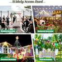 XDW-GIFTS String Light Poles with Fork for Outdoor, 4 Pack 9.8 FT Tall Metal Posts for Hanging String Lights Patio, Yard, Deck Light Holders Outside Lighting Poles for Backyard