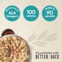Better Oats 100 Calorie Maple & Brown Sugar Oatmeal Packets, Whole Grain with Flax Seeds and Rolled Grains, Cooks in 90 Seconds, Box of 10 Pouches (Pack of 6) (EXP 05/15/28)
