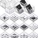 18 Pcs Mini Puzzle Box Balance IQ Maze Game Box Casual Intelligence Ball Maze Challenge Cube Brain Teaser Stocking Stuffers for Teens