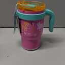 REDUCE 14 Oz Coldee Kids Tumbler with Lid and Straw - Coldee Insulated Travel Mug - Spill-Proof, Sweatproof Stainless Steel, BPA-Free - Includes Handle, Reusable Silicone Straw - Unicorn Magic