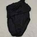 La Blanca Women's Underwire Lace Up One Piece Swimsuit, Black, L