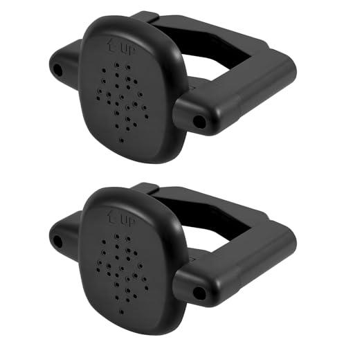 2pcs Baby Gate Banister Adapters, Black No-Drill Mounting Accessories Universal Stairway Baby Gate Mounting Kit for Round Square Railings