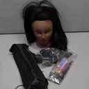 Mannequin Head Human Hair, 16inch, with 100% Human Hair, Cosmetology Doll Head for Hairdresser Practice Braiding Hair Styling, with Table Clamp Stand and Tools