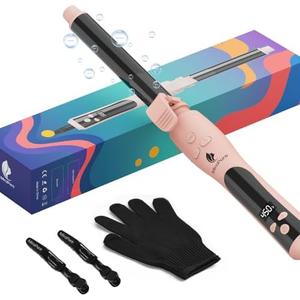 MiroPure Automatic Curling Iron, 1 Inch Ionic Hair Curler, Self Rotating Curling Wand with Longer Barrel for Waves and Curls, Unique Button to Enable/Distable Rotation, Get Rid of Accidentally Hit