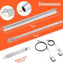 17" Grill Part Kit for Charbroil Performance 6 Burner 463228622 463229021 463229521 463229521B 463284422, Grill Grates/Heat Plates/Burners/Adjustable Crossover Tube/Ignition for Charbroil Grills