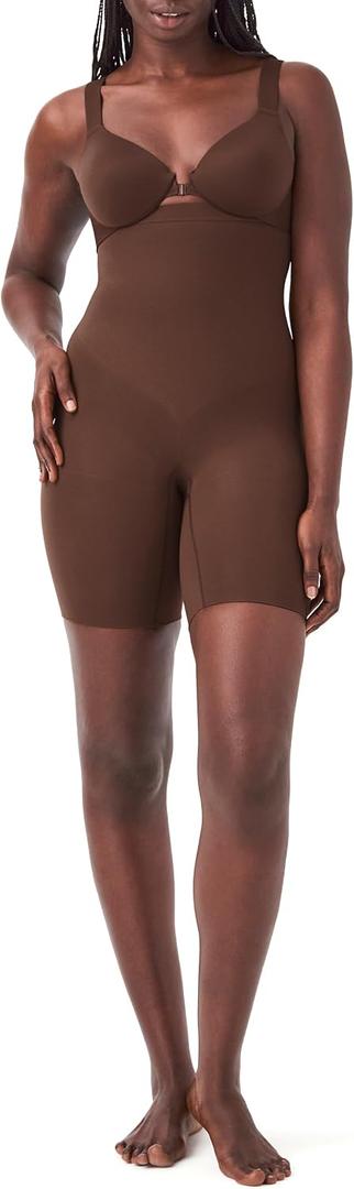 SPANX SPANXsculpt Power Series High-Waisted Mid-Thigh Short - Lightweight, All-Day Comfort - Core Control Shapewear - Chestnut Brown - 1X