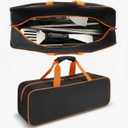 Heavy Duty Grill Tool Storage Bag, Large Capacity Grill Accessory Storage, Waterproof Oxford Grill Utensil Storage Compatible with Blackstone for Camping, RV Travel,(Bag Only)