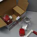 Cambom Rotary Cheese Grater Hand Crank Cheese Shredder for Fresh Cheese, Vegetable, Nuts,Non-slip Suction Base, Free Cleaning Brush Three Blades, Red