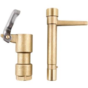 QWORK Quick Coupling Valve Key Set, 3/4-Inch Brass Quick Coupler Valves, Irrigation Tool with Quick Coupler Key for Yard