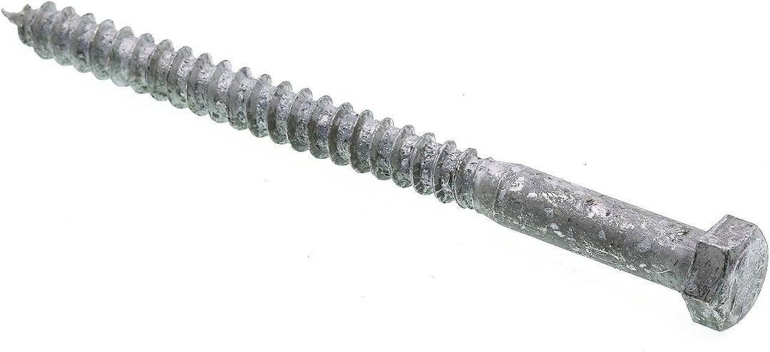 Prime-Line 9056505 Hex Lag Screws, 3/8 In. X 5 In., A307 Grade A Hot Dip Galvanized Steel (50 Pack)