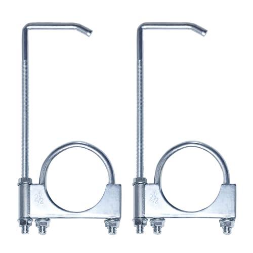 HAOXAOON 2 Pcs Universal Exhaust Clamp with Hanger, Fits 2-1/2" Exhaust Pipe