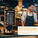 Tabletop Picture Frame Stand, Adjustable Table Easel Stand Up to 25.6", Metal Table Top Easel & Picture Stands for Display, Photo Frames, Artwork, Canvas & Certificates - Black Frame Holder Stand for Tabletop Display (Black)