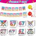 2 x Supervitae 33 Pcs 6 7 Theme Ice Cream Drip Baseball Birthday Baseball Banner Sports Party Decoration Supply Ice Cream Drip Banner for Team Birthday Festival for Coach Player Sports Lover