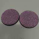 2PCS Bling Cup Holder Coaster, 2.75 inch Full Crystal Rhinestone Silicone Anti-Slip Shockproof, Universal Non-Slip Recessed Car Interior Accessories (Black & Pink)