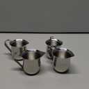 Honeydak 4 Pieces Creamer Pitcher Bell Shaped Creamer 3 Ounce Espresso Pouring Cup Stainless Steel Creamer Pitcher Mirror Finish Mini Stainless Steel Pitcher for Coffee Shop Restaurant Bakery Kitchen