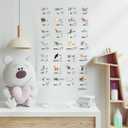 Arabic Alphabet Stickers - Transparent Islamic Decoration - 27in - Arabic Alphabet for Kids - Arabic Room Decor - Ramadan Decor - Jamila Decor Sticker