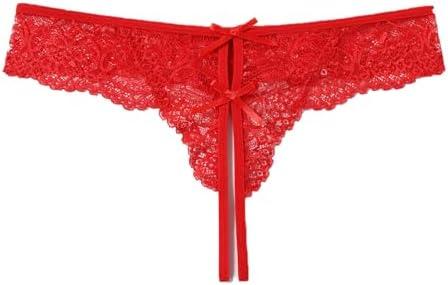 Avidlove Lace Thongs for Women Sexy Panties with Cute Bow Cheeky Briefs Criss Cross String Hipster Underwear 1 Pack M
