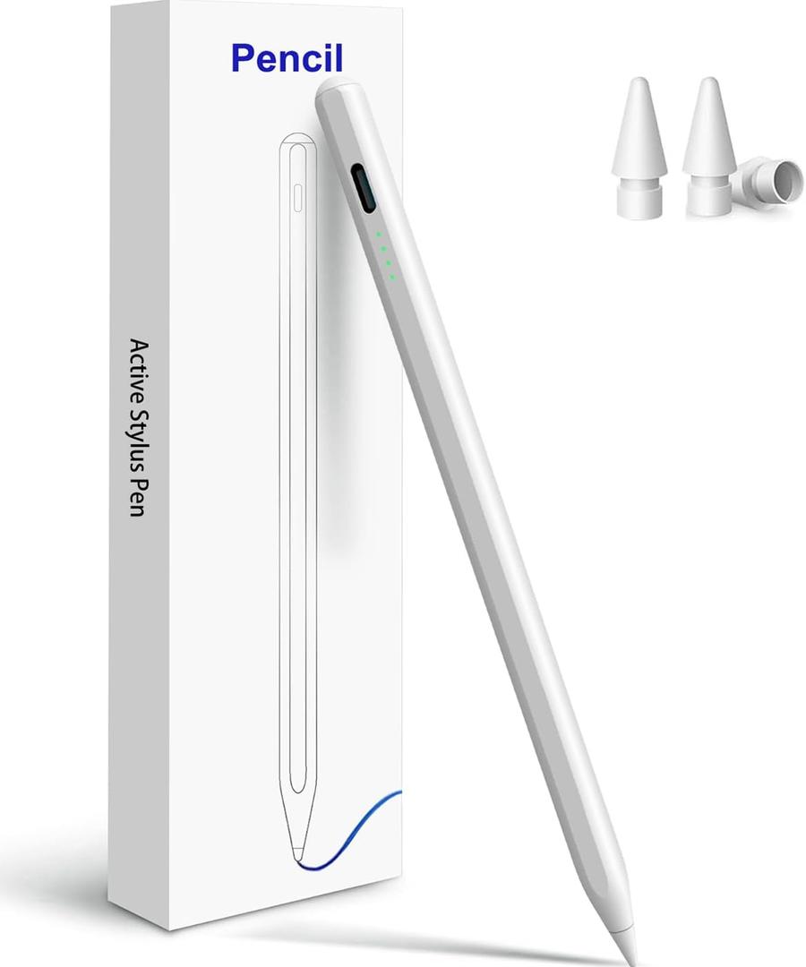 Compatible with Apple iPad 2025-2018,iPad Pencil for 10 Generation, Fast Charge and Palm Rejection Stylus Pen for iPad 10/9/8/7/6th Gen, Air 11"-13"/M3/M2/5/4/3rd , Pro 11"/12.9"/13"/M4, Mini 6/5th