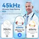 Ultrasonic Retainer Cleaner Machine - 45kHz dental pod ultrasonic cleaner for retainers, Denture, Mouth Guard, Aligner, Braces - Denture cleaner machine with 4 Modes & Digital Timer