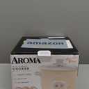 AROMA Mini Rice Cooker, 2-Cup (Uncooked) / 4-Cup (Cooked), Grain Cooker, Soup Maker, Oatmeal Cooker, Auto Keep Warm, 1 Qt, Milk Tea Color