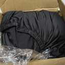 Fitted Table Cloth Rectangle Table 42x72 Inch-2 Pack Black Elastic Spandex Table Cover-Small Stretch Folding Table Cloths Topper Cap for Kitchen Dining Picnic Patio Outdoor Party Tables