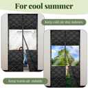Newwiee 2 Pack Magnetic Thermal Insulated Door Curtain Winter Windproof Doorway Cover Curtain Visible Window Keep Warm Soundproof Blanket(Fits Door Size 32 x 80 Inch,Windows Black)