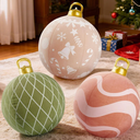 3 Pcs 32 Inch Giant Christmas Inflatable Balls: PVC Oversize Inflatable Christmas Ornaments Outdoor Decoration for Xmas Yard Lawn Garden Decor