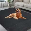 Washable Pee Pads for Dogs 72"72" Waterproof Mat Non-Slip, Reusable Puppy Pads Pet Training Pads, Dog Pee Pads Extra Large, Leakproof Whelping Pads for Playpen,Crate,Sofo,Car, Potty,Bed, Black 